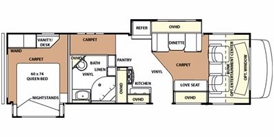 2008 Forest River Forester 3121DS floorplan