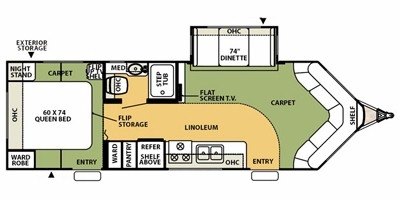 2008 Forest River Flagstaff V-Lite 26WRB floorplan