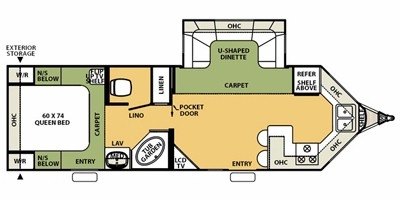 2008 Forest River Flagstaff V-Lite 28WFK floorplan