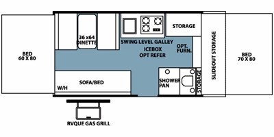 2008 Forest River Rockwood Premier 2302 floorplan