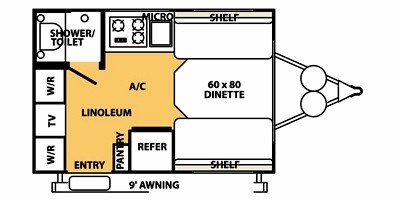 2008 Forest River Flagstaff Micro-Lite 14FD floorplan