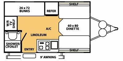 2008 Forest River Flagstaff Micro-Lite 16FD floorplan