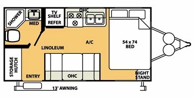 2008 Forest River Flagstaff Micro-Lite 18FBR floorplan