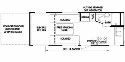 2008 Skyline Aljo Ramp Trailer 199 LT floorplan