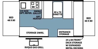 2008 Forest River Rockwood Freedom / LTD 1920BH floorplan