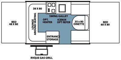 2008 Forest River Rockwood Freedom / LTD 1980 floorplan