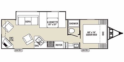 2008 Coachmen Captiva™ Ultra-Lite 280RLS floorplan