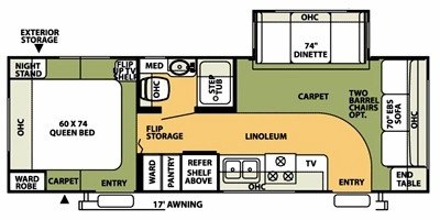 2008 Forest River Flagstaff Super-Lite 26DS floorplan