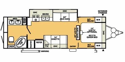 2008 Forest River Flagstaff Super-Lite 26RBSS floorplan