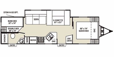 2008 Coachmen Captiva™ Ultra-Lite 290BHS floorplan