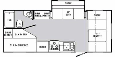 2008 R-Vision Trail-Sport TS23FDS floorplan