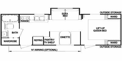 2008 Skyline Nomad 253 floorplan