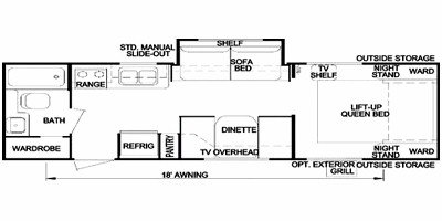 2008 Skyline Nomad 2590 floorplan