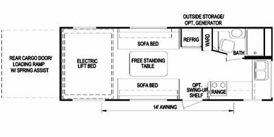 2008 Skyline Nomad Ramp Trailer 219 LT floorplan