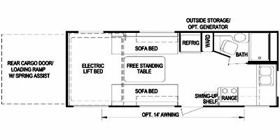 2008 Skyline Nomad Ramp Trailer 199 LT floorplan