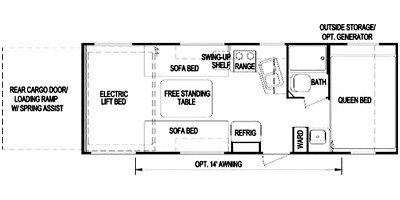 2008 Skyline Nomad Ramp Trailer 240 floorplan