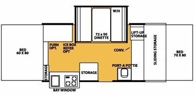 2008 Forest River Flagstaff Classic 425D floorplan