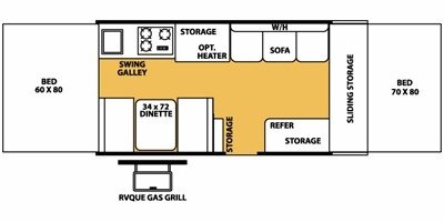 2008 Forest River Flagstaff Classic 823 floorplan