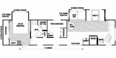 2008 Skyline Nomad Limited 380 floorplan