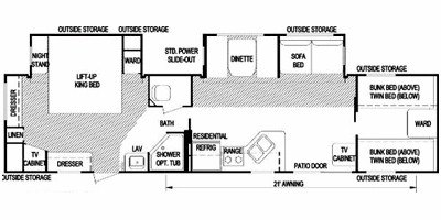 2008 Skyline Nomad Limited 386 floorplan