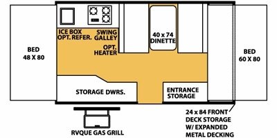 2008 Forest River Flagstaff MAC / LTD 206BH floorplan