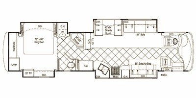 2008 Damon Motor Coach Tuscany 4054 floorplan