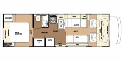 2008 Forest River Sunseeker 2900 floorplan