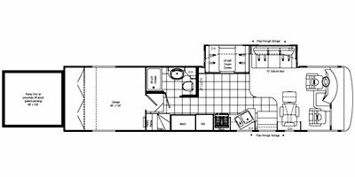 2008 Damon Motor Coach Outlaw 3611 floorplan