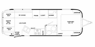 2008 Airstream Classic Limited 27FB floorplan