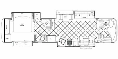 2008 Damon Motor Coach Essence 40A floorplan