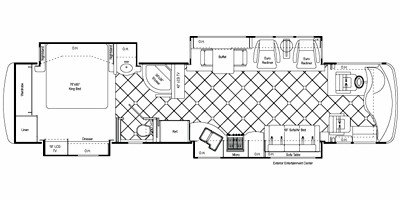 2008 Damon Motor Coach Essence 40B floorplan