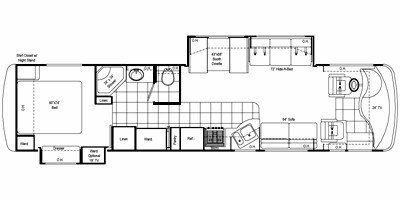 2008 Damon Motor Coach Astoria 3679 floorplan