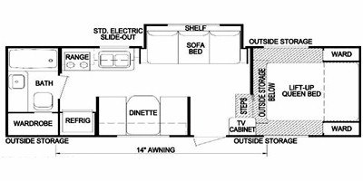 2008 Skyline Nomad 2305 floorplan