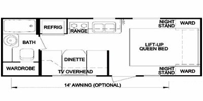 2008 Skyline Nomad Weekender 192 LT floorplan