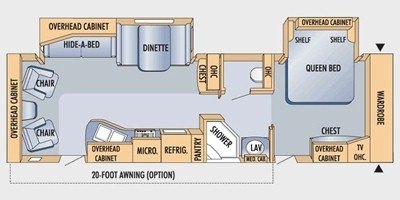 2008 Jayco Eagle 320 RLDS floorplan