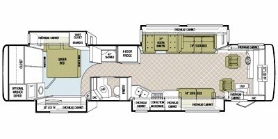 2008 Tiffin Motorhomes Phaeton 40 QDH floorplan