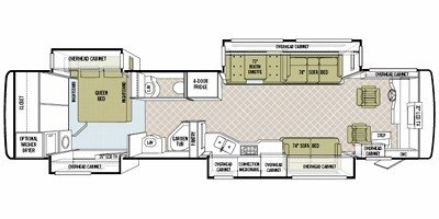 2008 Tiffin Motorhomes Phaeton 40 QSH floorplan