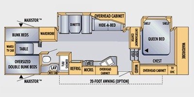 2008 Jayco Eagle 325 BHS floorplan