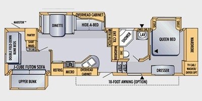 2008 Jayco Eagle 345 BHS floorplan