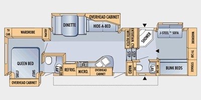 2008 Jayco Eagle 355 FBHS floorplan