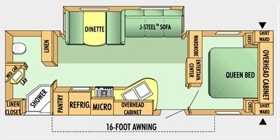 2008 Jayco Jay Flight 27 RBS floorplan