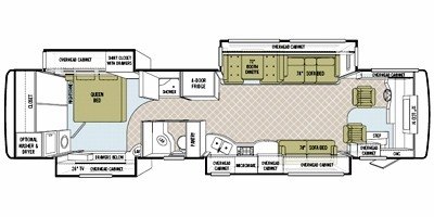 2008 Tiffin Motorhomes Allegro Bus 40 QDP floorplan