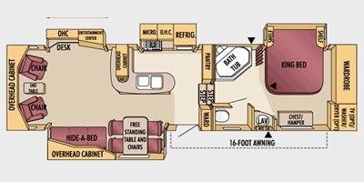 2008 Jayco Designer 34 RLQS floorplan