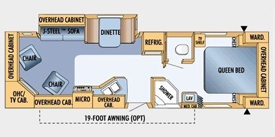 2008 Jayco Jay Feather LGT 31 V floorplan