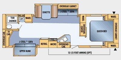 2008 Jayco Jay Feather LGT 311 floorplan