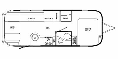 2008 Airstream International Ocean Breeze 25FB floorplan