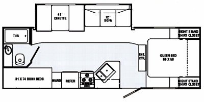 2008 R-Vision Trail-Bay TB26BH floorplan