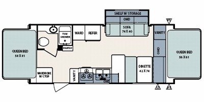 2008 Forest River Surveyor SV-233T floorplan