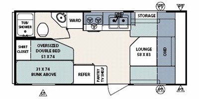 2008 Forest River Surveyor SV-210 floorplan