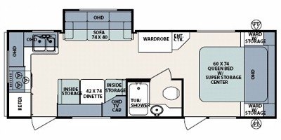 2008 Forest River Surveyor SV-264 floorplan